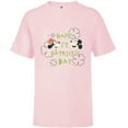thumbnail image 1 of Disney Mickey & Minnie Mouse Clovers Happy St Patrick’s Day - Short Sleeve T-Shirt for Kids - Customized-Soft Pink, 1 of 5