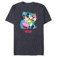 thumbnail image 1 of Disney Mickey & Minnie Mouse In Holiday Style - Short Sleeve Blended T-Shirt for Adults - Customized-Navy Heather, 1 of 5