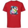 thumbnail image 1 of Disney Mickey & Minnie Mouse In Holiday Style - Short Sleeve Cotton T-Shirt for Adults - Customized-Red, 1 of 5