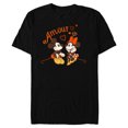 thumbnail image 1 of Disney Mickey & Minnie Mouse Love Amour Valentine - Short Sleeve Blended T-Shirt for Adults - Customized-Black, 1 of 5
