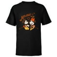 thumbnail image 1 of Disney Mickey & Minnie Mouse Love Amour Valentine - Short Sleeve T-Shirt for Kids - Customized-Black, 1 of 5