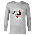 thumbnail image 1 of Disney Mickey & Minnie Mouse Love Mickey… Valentine’s Day - Long Sleeve T-Shirt for Men - Customized-Athletic Heather, 1 of 5
