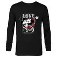 thumbnail image 1 of Disney Mickey & Minnie Mouse Love Mickey… Valentine’s Day - Long Sleeve T-Shirt for Men - Customized-Black, 1 of 5