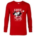 thumbnail image 1 of Disney Mickey & Minnie Mouse Love Mickey… Valentine’s Day - Long Sleeve T-Shirt for Men - Customized-New Red, 1 of 5
