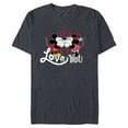 thumbnail image 1 of Disney Mickey & Minnie Mouse Love You Secret Valentine’s Day - Short Sleeve Blended T-Shirt for Adults - Customized-Navy Heather, 1 of 5