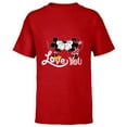 thumbnail image 1 of Disney Mickey & Minnie Mouse Love You Secret Valentine’s Day - Short Sleeve T-Shirt for Kids - Customized-Red, 1 of 5