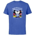 thumbnail image 1 of Disney Mickey & Minnie Mouse Love in Any Language Valentine - Short Sleeve Cotton T-Shirt for Adults - Customized-Royal Heather, 1 of 5