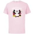 thumbnail image 1 of Disney Mickey & Minnie Mouse Love in Any Language Valentine - Short Sleeve Cotton T-Shirt for Adults - Customized-Soft Pink, 1 of 5