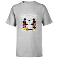 thumbnail image 1 of Disney Mickey & Minnie Mouse Love in Any Language Valentine - Short Sleeve T-Shirt for Kids - Customized-Athletic Heather, 1 of 5