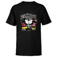 thumbnail image 1 of Disney Mickey & Minnie Mouse Love in Any Language Valentine - Short Sleeve T-Shirt for Kids - Customized-Black, 1 of 5