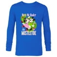 thumbnail image 1 of Disney Mickey & Minnie Mouse Meet Me Under The Mistletoe - Long Sleeve T-Shirt for Men - Customized-Navy, 1 of 5