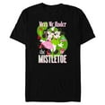 thumbnail image 1 of Disney Mickey & Minnie Mouse Meet Me Under The Mistletoe - Short Sleeve Blended T-Shirt for Adults - Customized-Black, 1 of 5