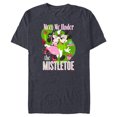 thumbnail image 1 of Disney Mickey & Minnie Mouse Meet Me Under The Mistletoe - Short Sleeve Blended T-Shirt for Adults - Customized-Navy Heather, 1 of 5
