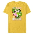 thumbnail image 1 of Disney Mickey & Minnie Mouse Meet Me Under The Mistletoe - Short Sleeve Blended T-Shirt for Adults - Customized-Yellow, 1 of 5