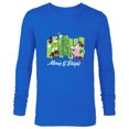 thumbnail image 1 of Disney Mickey & Minnie Mouse Merry and Bright Holiday - Long Sleeve T-Shirt for Men - Customized-Navy, 1 of 5