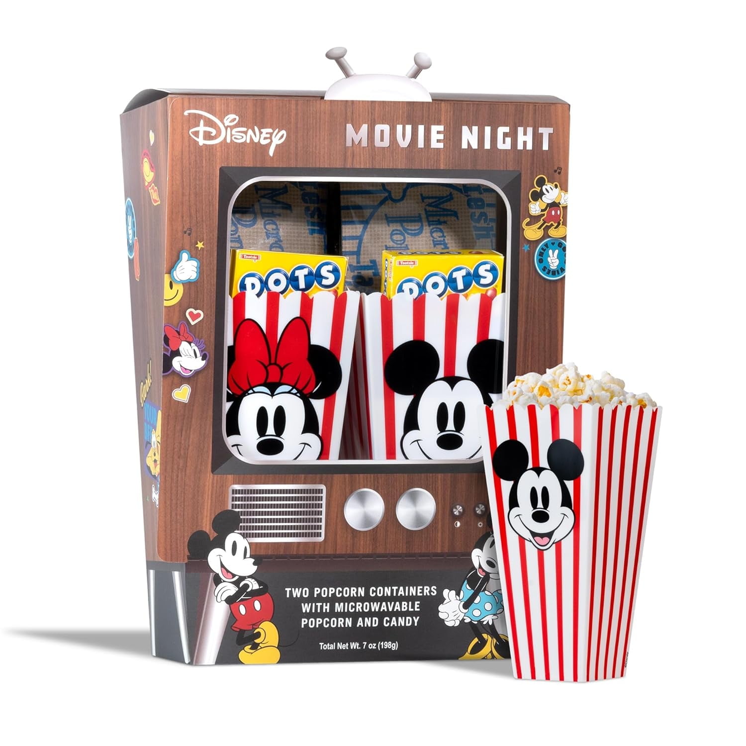 Disney Mickey \u0026 Minnie Mouse Movie Night Popcorn Gift Set with Candy