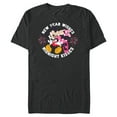thumbnail image 1 of Disney Mickey & Minnie Mouse New Year Wishes Midnight Kisses - Short Sleeve Blended T-Shirt for Adults - Customized-Dark Heather, 1 of 5