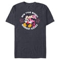 thumbnail image 1 of Disney Mickey & Minnie Mouse New Year Wishes Midnight Kisses - Short Sleeve Blended T-Shirt for Adults - Customized-Navy Heather, 1 of 5