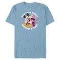 thumbnail image 1 of Disney Mickey & Minnie Mouse New Year Wishes Midnight Kisses - Short Sleeve Blended T-Shirt for Adults - Customized-Ocean Blue, 1 of 5