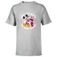thumbnail image 1 of Disney Mickey & Minnie Mouse New Year Wishes Midnight Kisses - Short Sleeve T-Shirt for Kids - Customized-Athletic Heather, 1 of 5