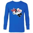 thumbnail image 1 of Disney Mickey & Minnie Mouse Oh My! Kiss Valentine’s Day - Long Sleeve T-Shirt for Men - Customized-Navy, 1 of 5