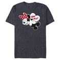 thumbnail image 1 of Disney Mickey & Minnie Mouse Oh My! Kiss Valentine’s Day - Short Sleeve Blended T-Shirt for Adults - Customized-Navy Heather, 1 of 5