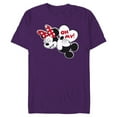 thumbnail image 1 of Disney Mickey & Minnie Mouse Oh My! Kiss Valentine’s Day - Short Sleeve Blended T-Shirt for Adults - Customized-Purple, 1 of 5