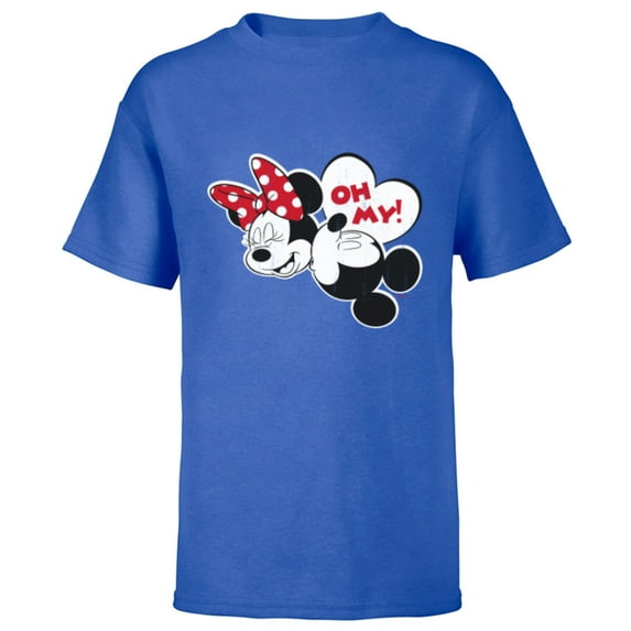 Disney Mickey & Minnie Mouse Oh My! Kiss Valentine’s Day - Short Sleeve T-Shirt for Kids - Customized-Royal