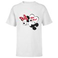 thumbnail image 1 of Disney Mickey & Minnie Mouse Oh My! Kiss Valentine’s Day - Short Sleeve T-Shirt for Kids - Customized-White, 1 of 5