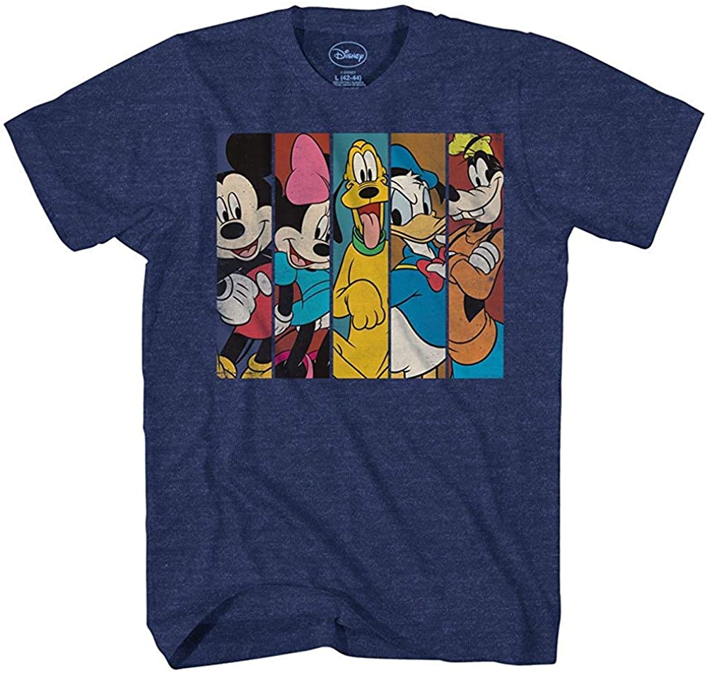 Disney Mickey Minnie Mouse Pluto Donald Duck Goofy World Disneyland Funny Mens Adult Graphic Tee T-Shirt - image 1 of 1