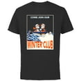 thumbnail image 1 of Disney Mickey & Minnie Mouse Skiing Join Our Winter Club Ski - Short Sleeve Cotton T-Shirt for Adults - Customized-Black, 1 of 5
