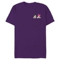 thumbnail image 1 of Disney Mickey & Minnie Mouse Small Pocket Couple - Short Sleeve Blended T-Shirt for Adults - Customized-Purple, 1 of 5