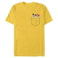 thumbnail image 1 of Disney Mickey & Minnie Mouse Small Pocket Couple - Short Sleeve Blended T-Shirt for Adults - Customized-Yellow, 1 of 5