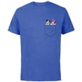 thumbnail image 1 of Disney Mickey & Minnie Mouse Small Pocket Couple - Short Sleeve Cotton T-Shirt for Adults - Customized-Royal Heather, 1 of 5