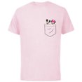 thumbnail image 1 of Disney Mickey & Minnie Mouse Small Pocket Couple - Short Sleeve Cotton T-Shirt for Adults - Customized-Soft Pink, 1 of 5