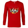 thumbnail image 1 of Disney Mickey & Minnie Mouse Spring Chat Botanical Garden - Long Sleeve T-Shirt for Men - Customized-New Red, 1 of 5