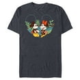 thumbnail image 1 of Disney Mickey & Minnie Mouse Spring Chat Botanical Garden - Short Sleeve Blended T-Shirt for Adults - Customized-Navy Heather, 1 of 5
