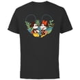 thumbnail image 1 of Disney Mickey & Minnie Mouse Spring Chat Botanical Garden - Short Sleeve Cotton T-Shirt for Adults - Customized-Black, 1 of 5