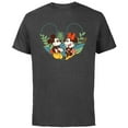 thumbnail image 1 of Disney Mickey & Minnie Mouse Spring Chat Botanical Garden - Short Sleeve Cotton T-Shirt for Adults - Customized-Charcoal, 1 of 5