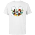 thumbnail image 1 of Disney Mickey & Minnie Mouse Spring Chat Botanical Garden - Short Sleeve Cotton T-Shirt for Adults - Customized-White, 1 of 5