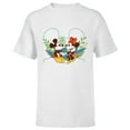 thumbnail image 1 of Disney Mickey & Minnie Mouse Spring Chat Botanical Garden - Short Sleeve T-Shirt for Kids - Customized-White, 1 of 5