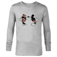 thumbnail image 1 of Disney Mickey & Minnie Mouse Sweet Smooch Valentine’s Day - Long Sleeve T-Shirt for Men - Customized-Athletic Heather, 1 of 5