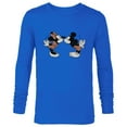 thumbnail image 1 of Disney Mickey & Minnie Mouse Sweet Smooch Valentine’s Day - Long Sleeve T-Shirt for Men - Customized-Navy, 1 of 5