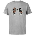 thumbnail image 1 of Disney Mickey & Minnie Mouse Sweet Smooch Valentine’s Day - Short Sleeve Cotton T-Shirt for Adults - Customized-Athletic Heather, 1 of 5
