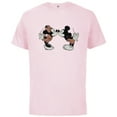 thumbnail image 1 of Disney Mickey & Minnie Mouse Sweet Smooch Valentine’s Day - Short Sleeve Cotton T-Shirt for Adults - Customized-Soft Pink, 1 of 5