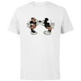 thumbnail image 1 of Disney Mickey & Minnie Mouse Sweet Smooch Valentine’s Day - Short Sleeve Cotton T-Shirt for Adults - Customized-White, 1 of 5
