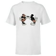 thumbnail image 1 of Disney Mickey & Minnie Mouse Sweet Smooch Valentine’s Day - Short Sleeve T-Shirt for Kids - Customized-White, 1 of 5