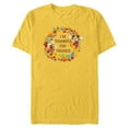 thumbnail image 1 of Disney Mickey & Minnie Mouse Thankful for Friends Autumn - Short Sleeve Blended T-Shirt for Adults - Customized-Yellow, 1 of 5