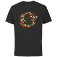 thumbnail image 1 of Disney Mickey & Minnie Mouse Thankful for Friends Autumn - Short Sleeve Cotton T-Shirt for Adults - Customized-Black, 1 of 5