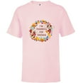thumbnail image 1 of Disney Mickey & Minnie Mouse Thankful for Friends Autumn - Short Sleeve T-Shirt for Kids - Customized-Soft Pink, 1 of 5